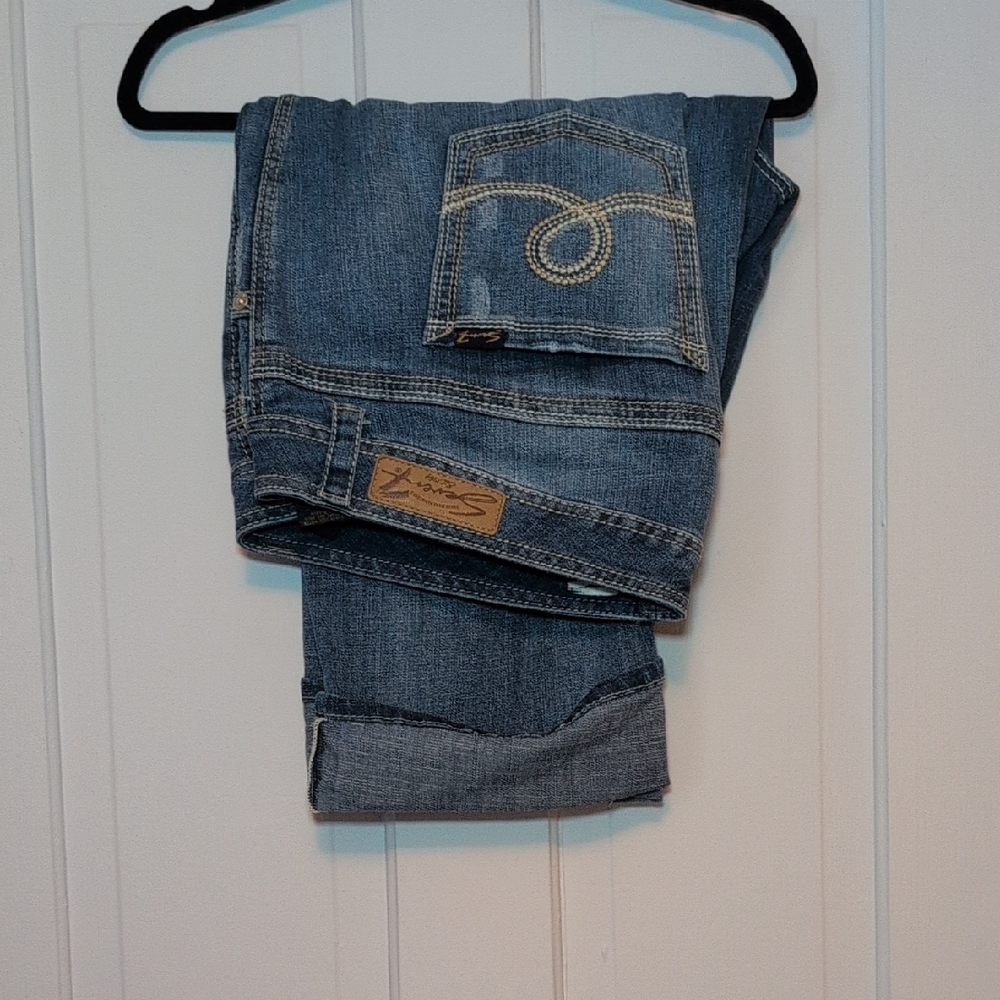 Seven7 Women's Blue Ankle Jeans